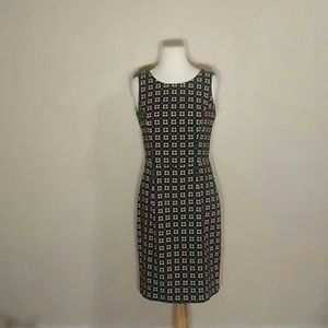 Evan Picone Geometric print fitted dress